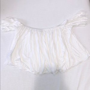 Off the shoulder, Urban Outfitters top.